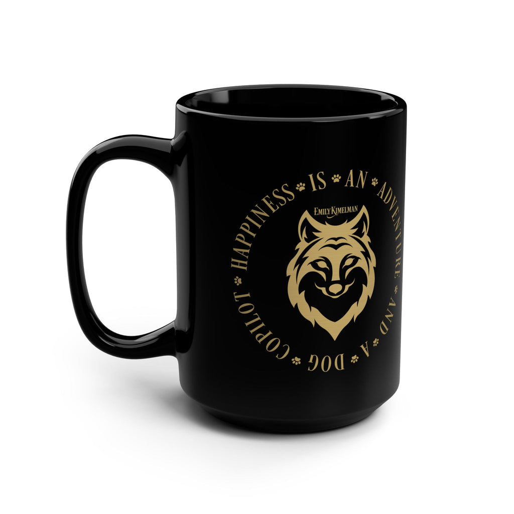 Happiness Is A Dog Mug - Black