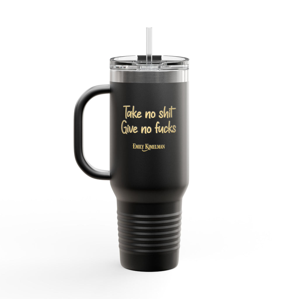 Take No Shit Insulated Travel Mug Black, 40oz