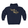 Needs A Muzzle Unisex Full Zip Hooded Sweatshirt