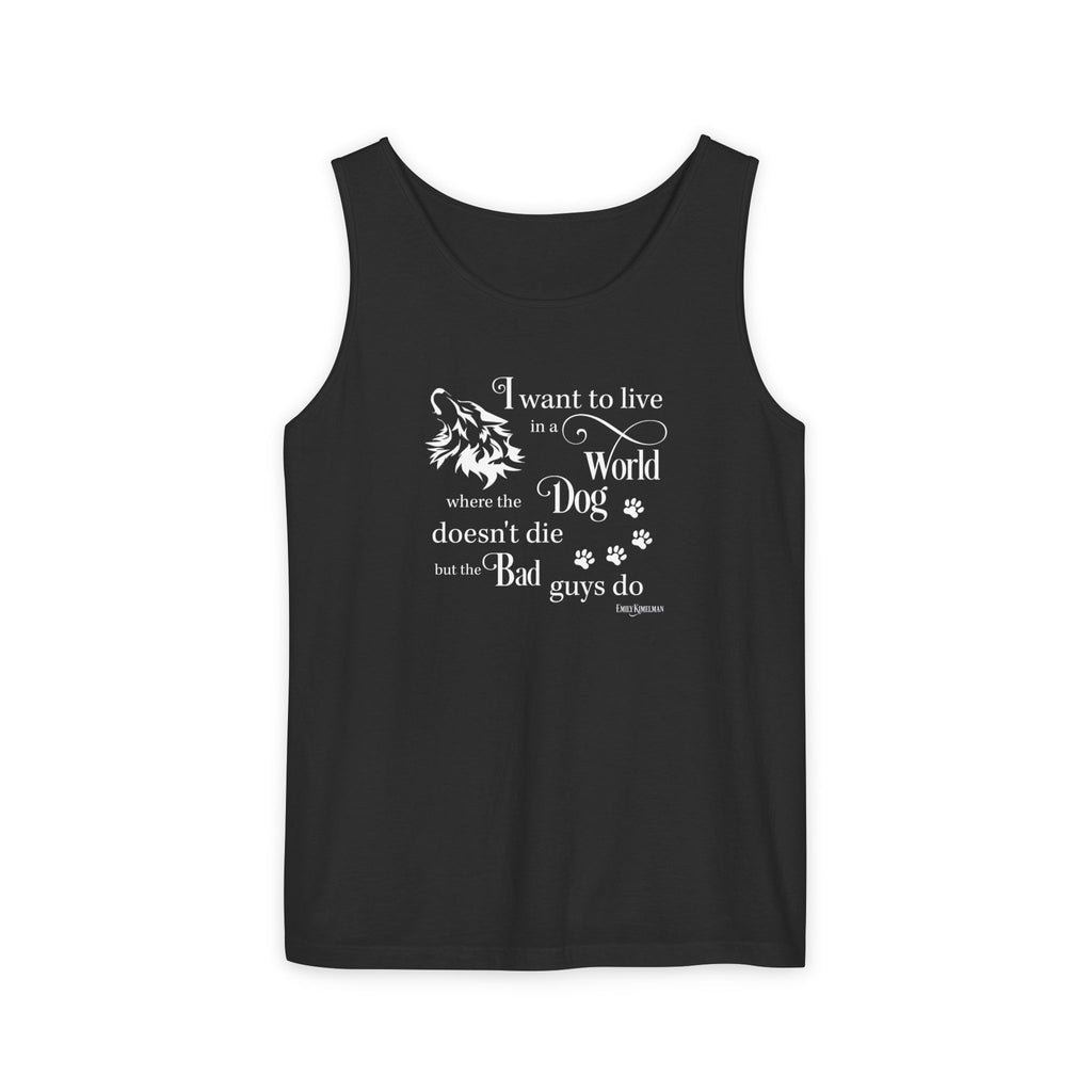 The Dog Doesn't Die Sydney Rye Mysteries Unisex Garment-Dyed Tank Top