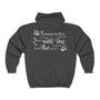 The Dog Doesn't Die Sydney Rye Mysteries Unisex Full Zip Hooded Sweatshirt