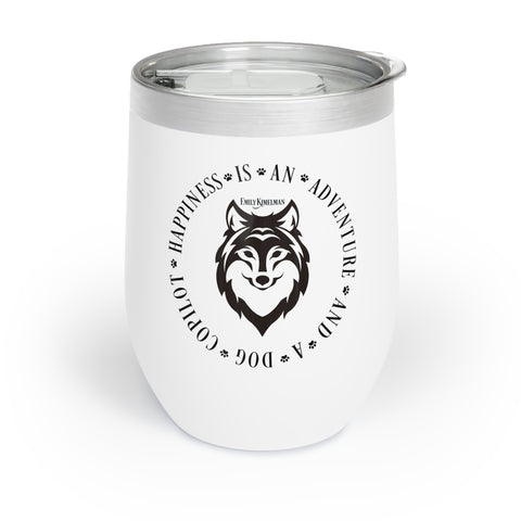 Happiness Is A Dog Wine Tumbler
